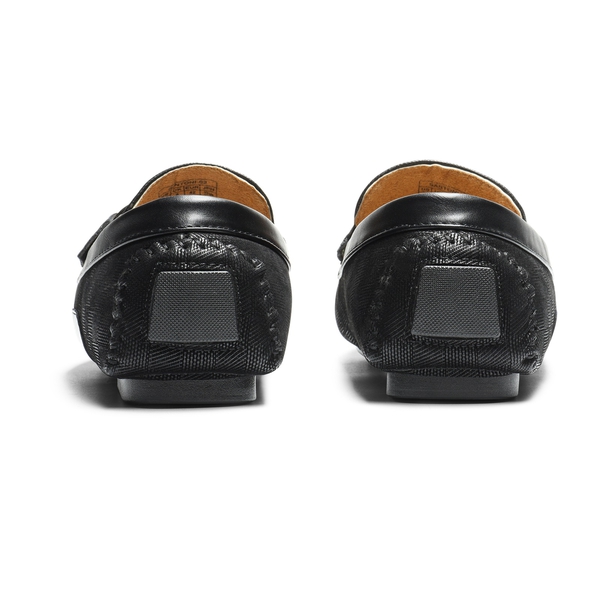 Men's Horsebit Moc-Toe Moccasin Loafers - BLACK - 5